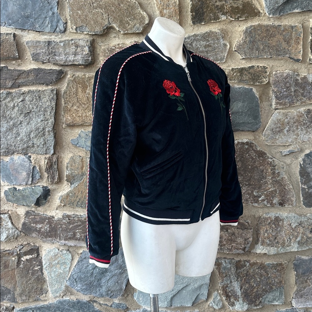 Sandro Phedre reversible Velvet Baseball Jacket size 1 (US 4) - Picture 4 of 12